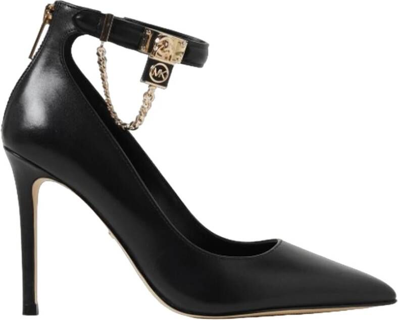 Michael Kors Leren Hoge Hakken Black Dames