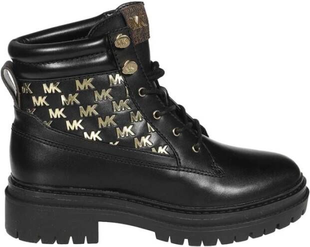 Michael Kors Leren veterschoenen Black Dames