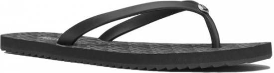 Michael Kors Zwarte Monogram Flip Flops Black Dames