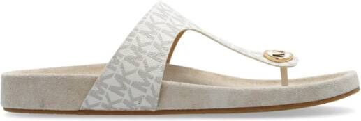 Michael Kors Lucinda flip-flops met monogram Beige Dames