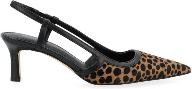 Michael Kors Alora Slingback Pumps met luipaardprint Brown Dames