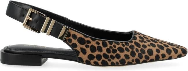 Michael Kors Luipaardprint Slingback Flats Brown Dames