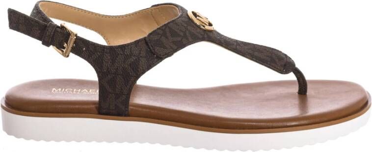 Michael Kors Platte sandalen Brown Dames