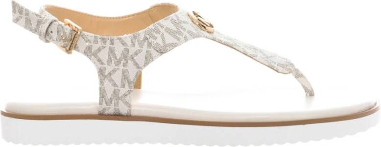 Michael Kors Platte Teenslippers White Dames