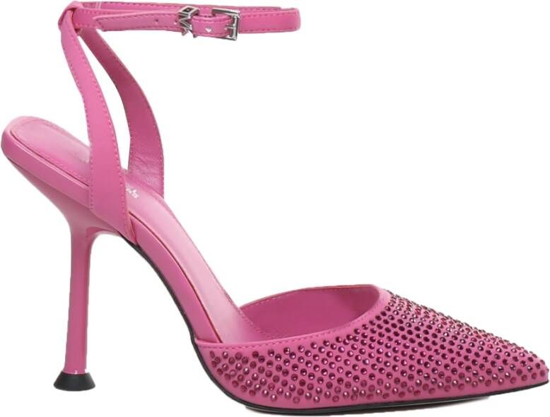 Michael Kors Imani Satin Slingbacks met Rhinestones Pink Dames