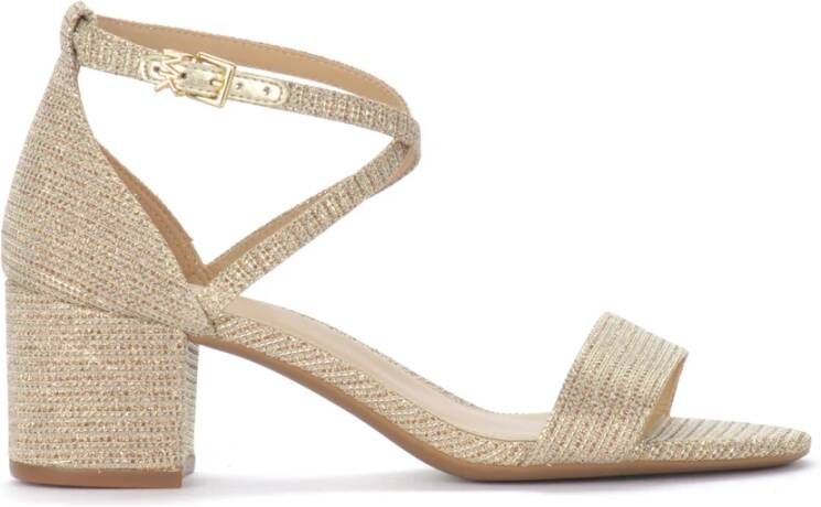 Michael Kors Glitter Chain-Mesh Sandal Yellow Dames