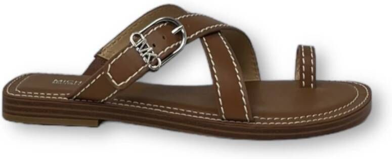 Michael Kors Ashton Flat Flip Flops Brown Dames