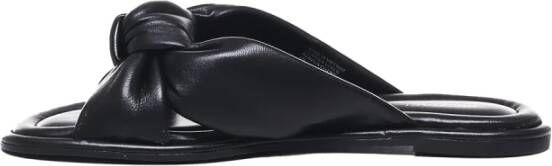 Michael Kors Elena leren slides Black Dames