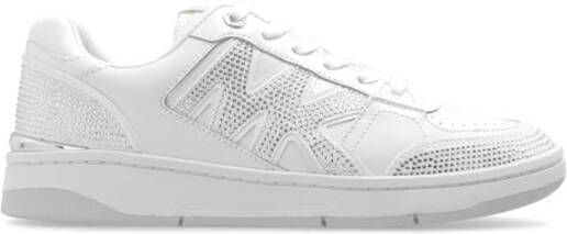 Michael Kors Rebel Lace Up Lage Sneakers White Dames