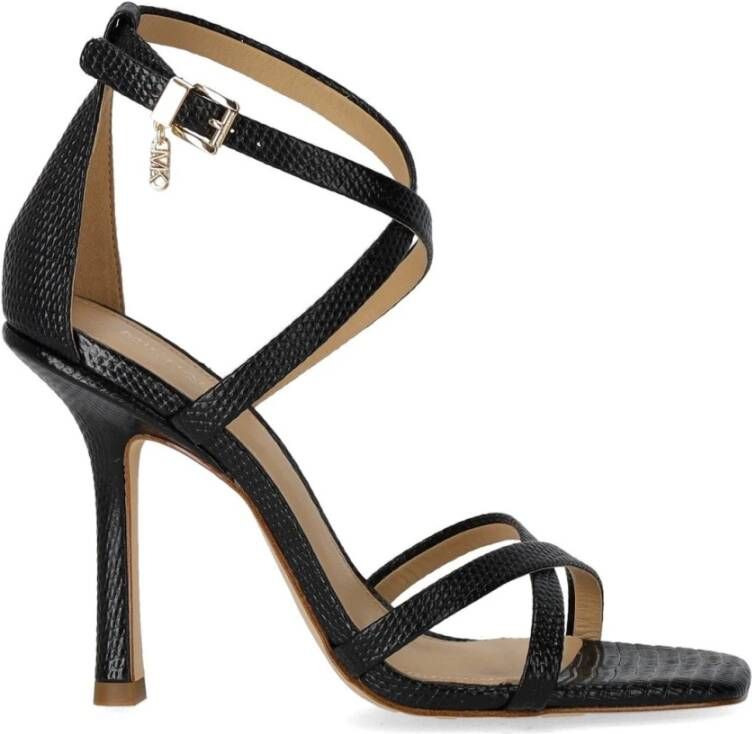 Michael Kors Strappy Zwarte Hakken Sandaal Black Dames