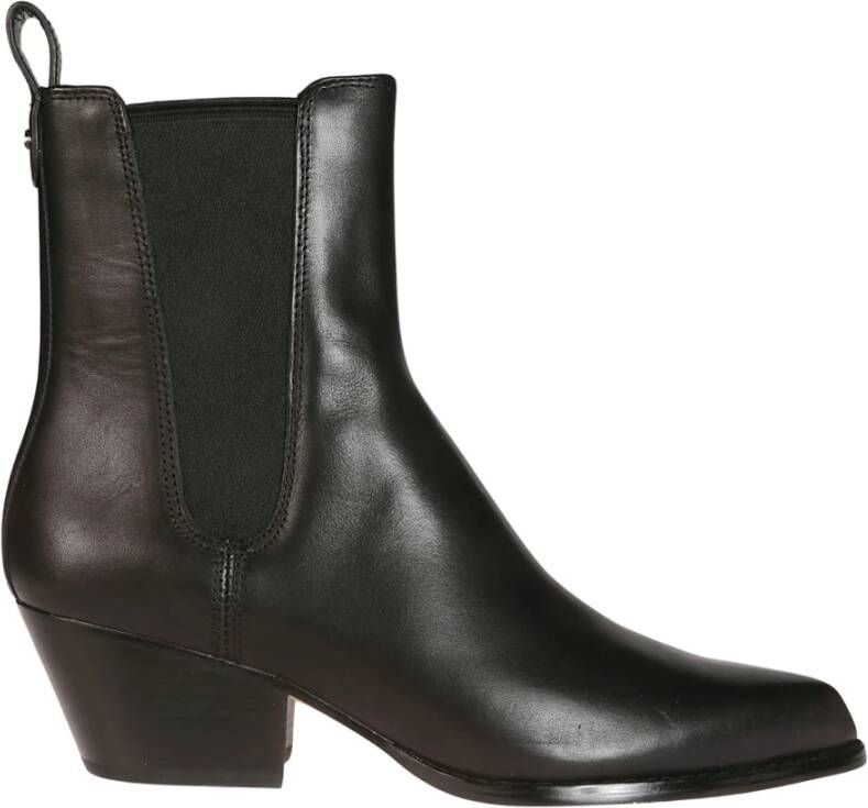 Michael Kors Texano Leren Laarzen Black Dames