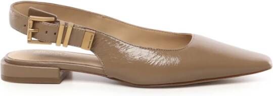 Michael Kors Walnoot Gesp Platte Schoenen Brown Dames