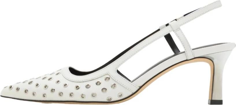 Michael Kors Witte Alora Mid Slingback Pumps White Dames