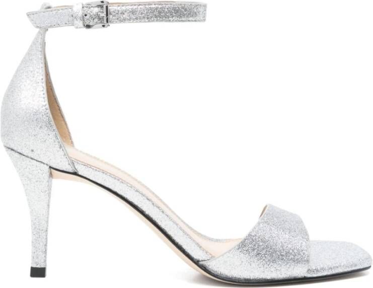 Michael Kors Glitter Pointed High Heel Sandals Gray Dames