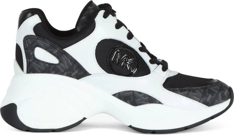 Michael Kors Zuma Trainer Sneakers met Logo Print White Dames