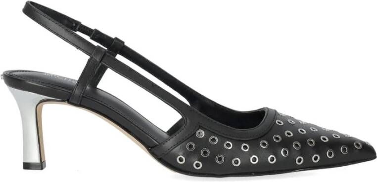 Michael Kors Zwarte Alora Slingback Pump met Eyelets Black Dames