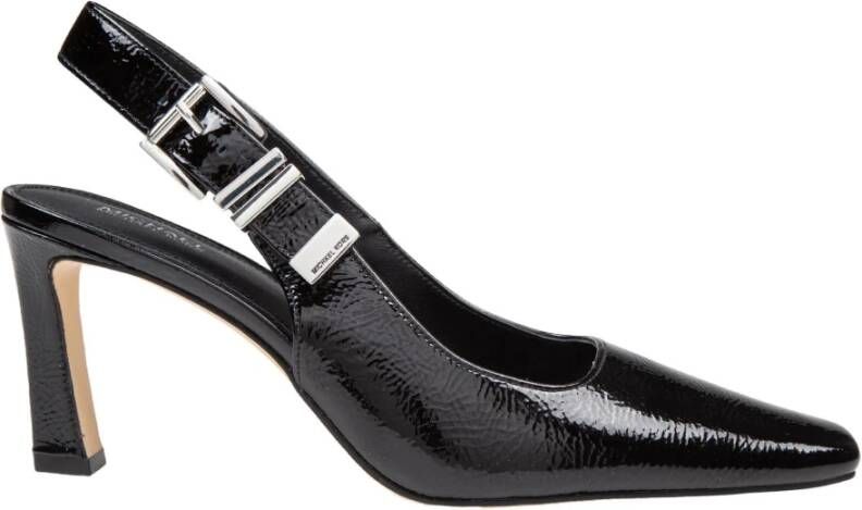 Michael Kors Zwarte Lakleren Slingback Pumps Black Dames