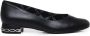 Michael Kors Zwarte Leren Ballet Flats Lage Hak Black Dames - Thumbnail 1