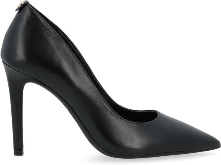 Michael Kors Zwarte Leren Hoge Pump Black Dames