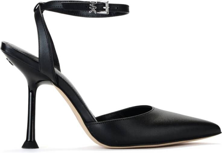 Michael Kors Zwarte leren Imani hakken Black Dames