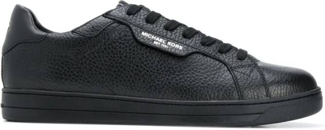 Michael Kors Zwarte Leren Lage Sneakers Black Heren