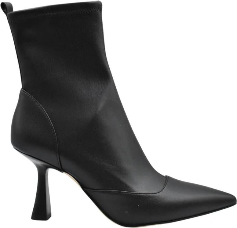 Michael Kors Zwarte Leren Mid Bootie Schoenen Black Dames