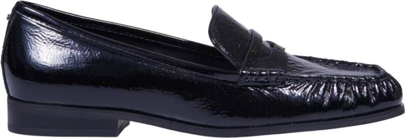 Michael Kors Zwarte Loafer Schoenen met Glanzend Effect Black Dames