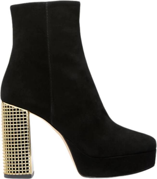 Michael Kors Zwarte Platform Bootie Stijl Black Dames