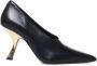 Michael Kors Zwarte platte schoenen met gouden hak Black Dames - Thumbnail 1