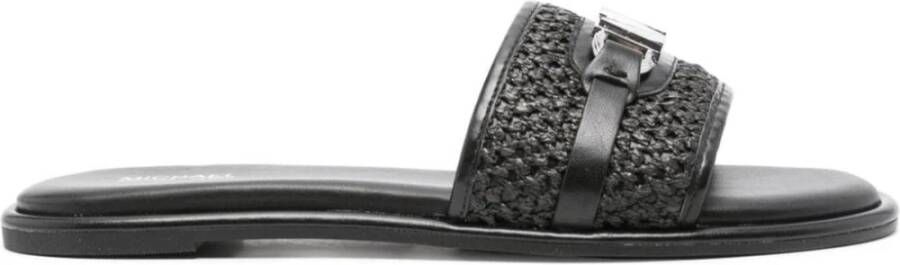 Michael Kors Zwarte Slide Slippers voor Vrouwen Black Dames