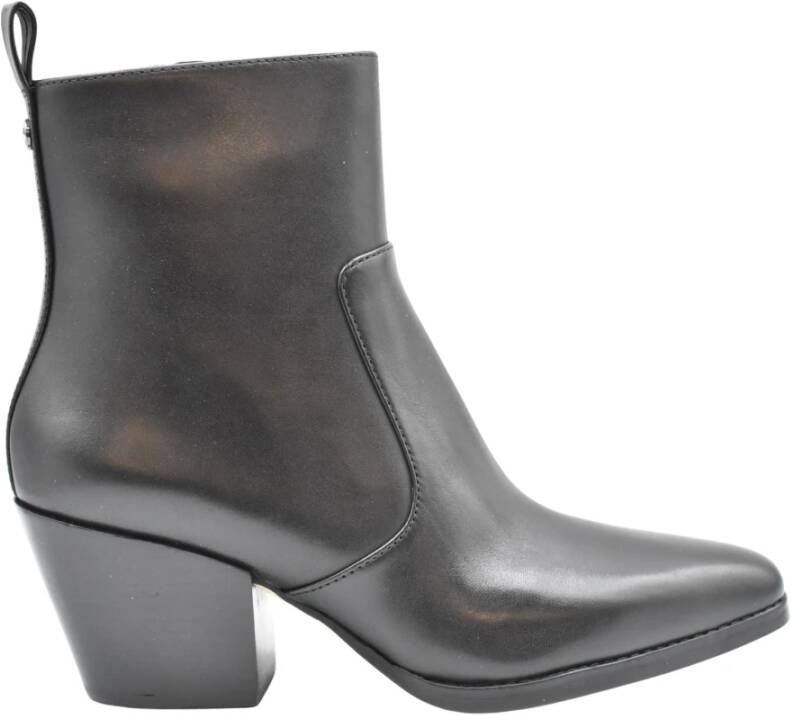 Michael Kors Zwarte Veterschoenen Platte Aw22 Black Dames