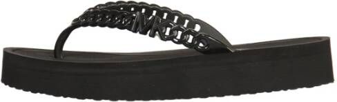 Michael Kors Zwarte Zaza Flip Flop Schoenen Black Dames