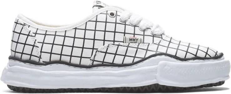 Mihara Yasuhiro Canvas Check Sneaker Wit Stijlvol Model White Heren