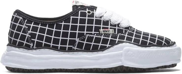 Mihara Yasuhiro Canvas Check Sneaker Zwart Black Heren