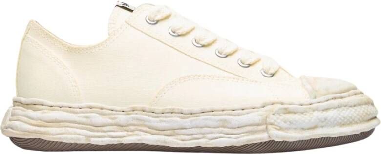 Mihara Yasuhiro Canvas Distressed Sole Sneakers Beige Heren