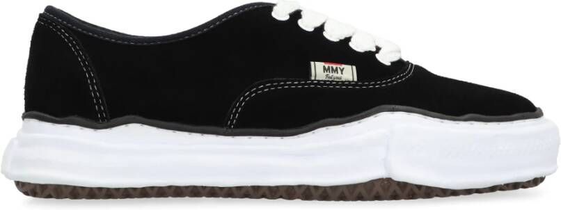 Mihara Yasuhiro Canvas Low-Top Sneakers met Velvet Black Heren