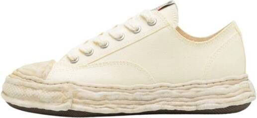 Mihara Yasuhiro Canvas Sneakers met Rubberen Zool White Heren