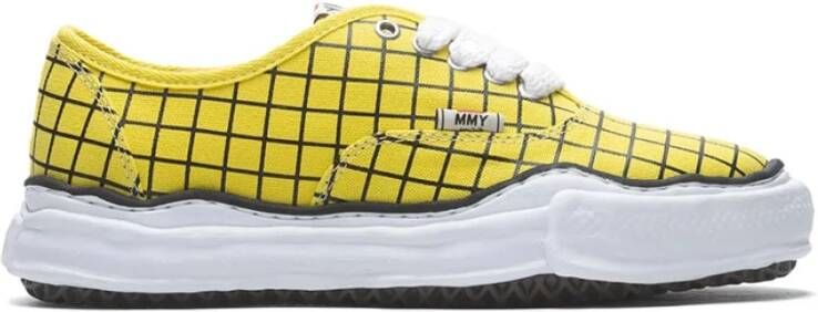 Mihara Yasuhiro Gele Canvas Check Sneaker OG Sole Yellow Heren