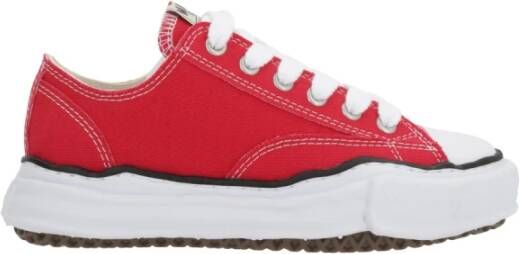 Mihara Yasuhiro Rode canvas lage sneakers Red Dames