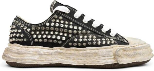 Mihara Yasuhiro Studded Canvas Low-Top Sneaker in Zwart Black Heren