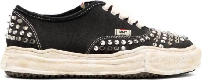 Mihara Yasuhiro Studded Canvas Low-Top Sneakers Black Heren