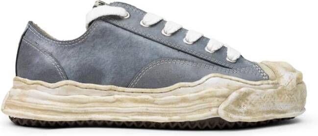 Mihara Yasuhiro Vintage Leren Lage Sneakers in Zwart Multicolor Heren