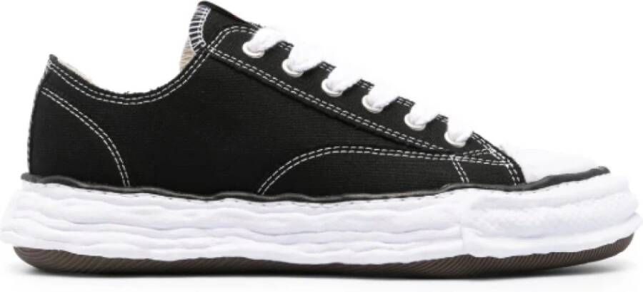 Mihara Yasuhiro Zwarte Canvas Lage Sneaker Black Dames