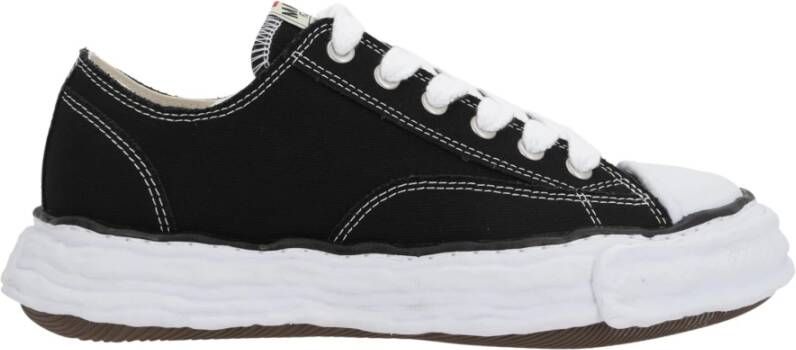 Mihara Yasuhiro Zwarte Canvas Lage Sneakers Black Heren