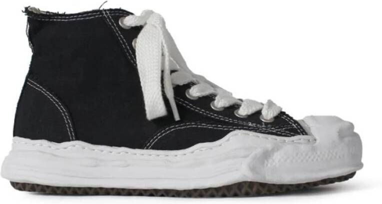 Mihara Yasuhiro Zwarte Canvas Sneaker Originele Zool Black Dames