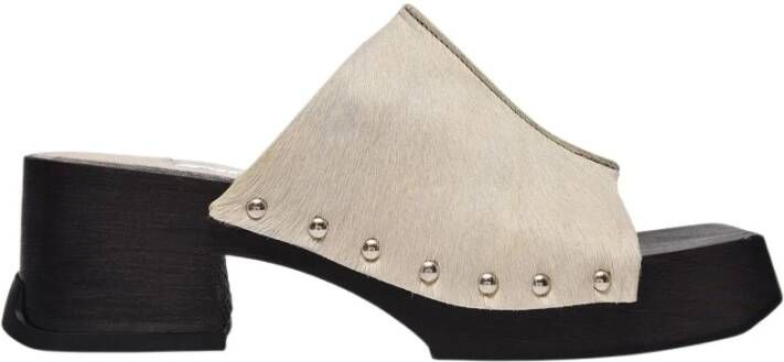 Miista Heeled Mules Beige Dames