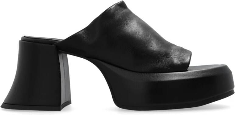 Miista Jimena platform slides Black Dames