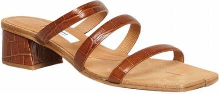 Miista Krokodil patroon leren sandalen Brown Dames