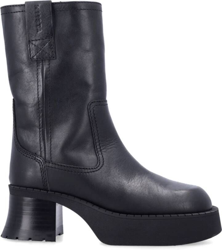 Miista Zwarte Gesloten Enkellaarzen Aw24 Black Dames