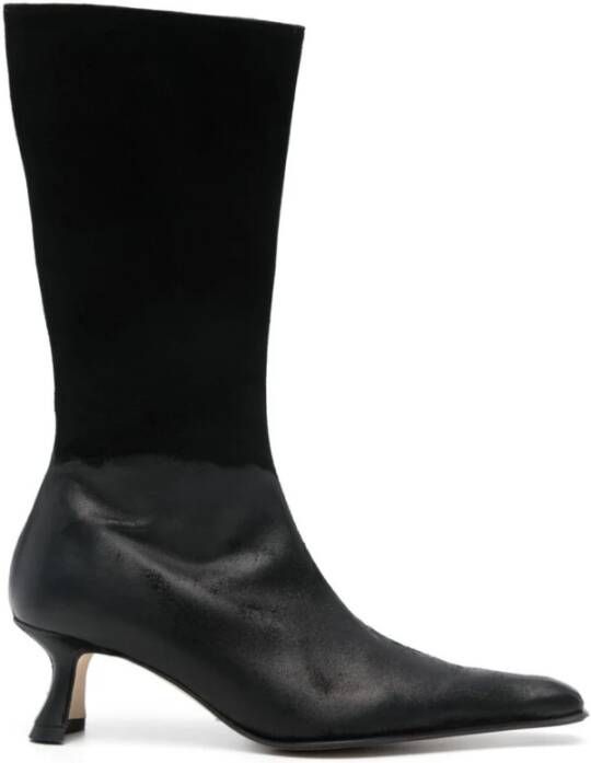 Miista Zwarte Suède Leren Mid-Calf Laarzen Black Dames